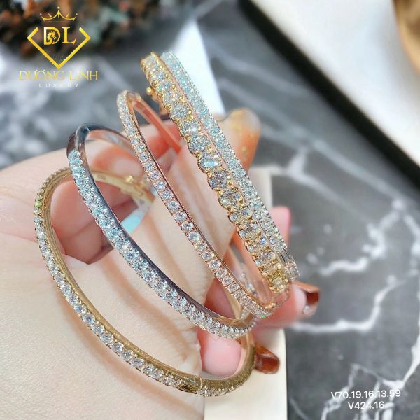 BST Lắc Tay Kim Cương Tennis 